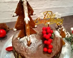 Step <p>Para un bizcocho de 20 cm.</p><p>Tamizados la harina,la sal,la levadura y el bicarbonato.</p><p>Reservamos.</p><p>Calentamos el agua 10 minutos a 50° a velocidad 1. Añadimos el cacao en polvo y lo mezclamos 15 sg velocidad 5. Reservamos </p><p><br></p> illustration