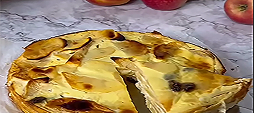 TARTA DE MANZANA CON YOGUR Y PASAS (By Maitemix)
