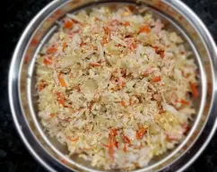 Step <p>Mezclar todos los ingredientes en caliente para integrarlos mejor.</p> illustration