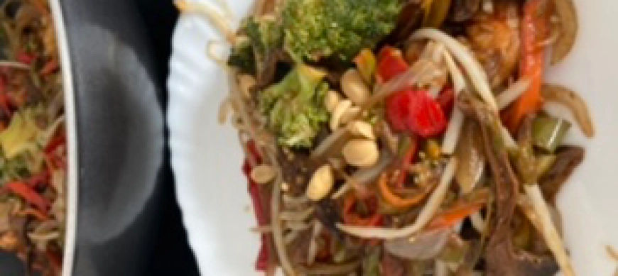 CHOP SHUEY DE GAMBAS