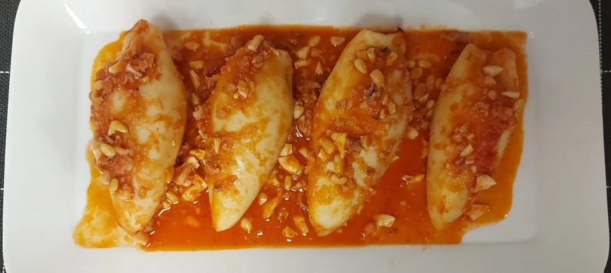 CALAMARES RELLENOS A MI MANERA EN THERMOMIX