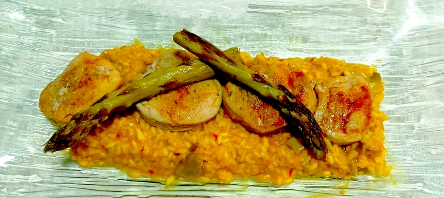 ARROZ CON SHIITAKE Y CORDÓN DE CERDO IBERICO