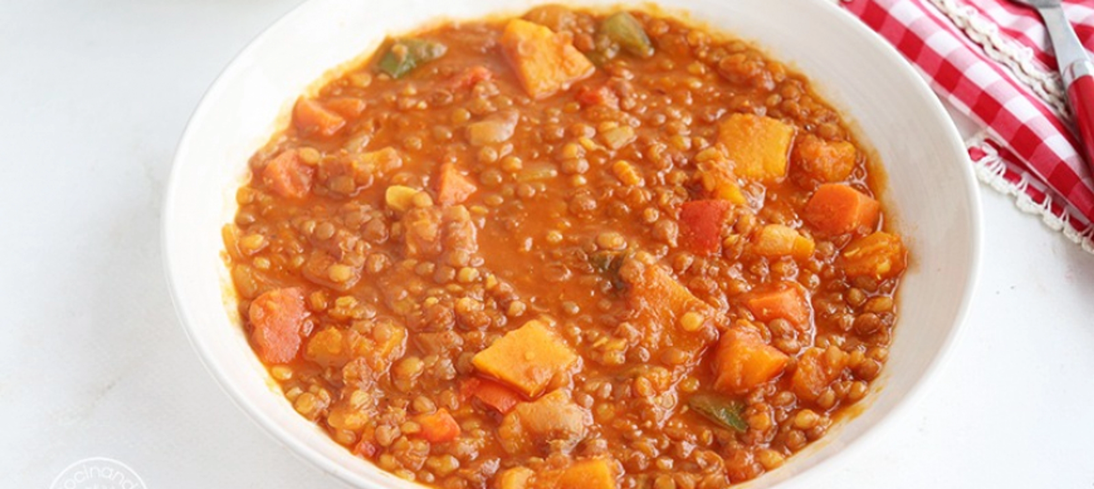 LENTEJAS CON CALABAZA, UN PLACER OTOÑAL PARA EL PALADAR Y LA SALUD.