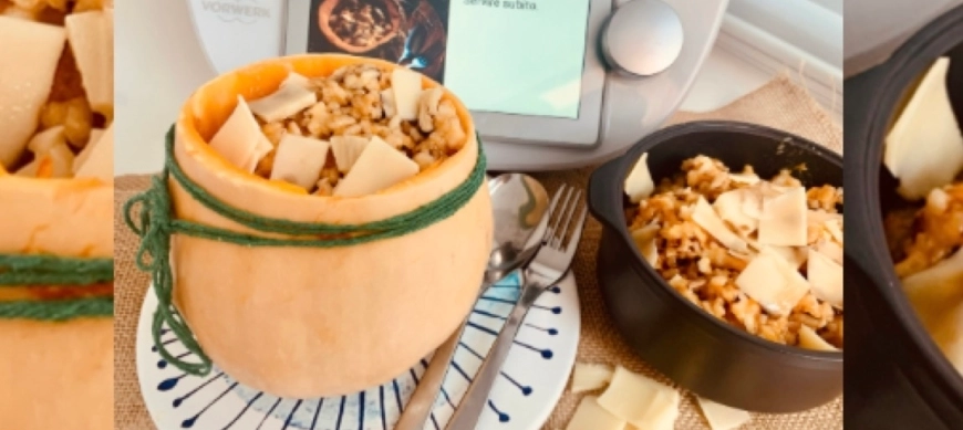 Rissotto de calabaza y balsámico