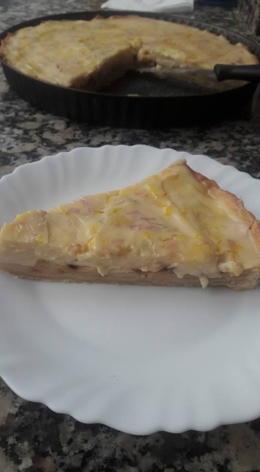 Tarta de manzana y crema pastelera
