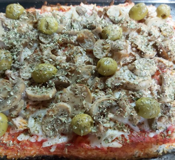Arroz al estilo pizza