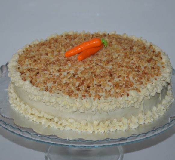 Tarta de Zanahoria con cobertura de queso crema (carrot cake)