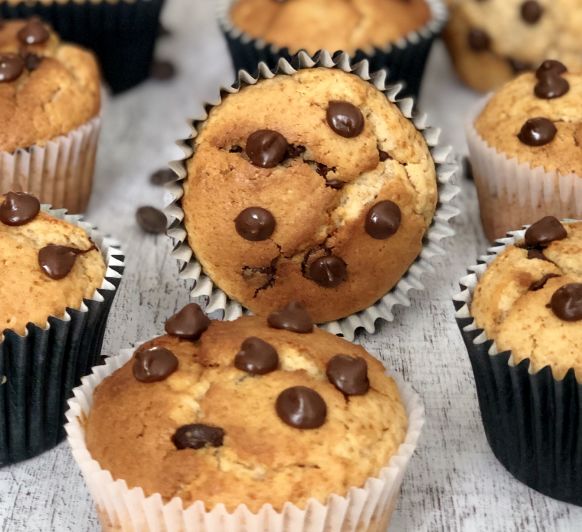 Muffins con pepitas de chocolate
