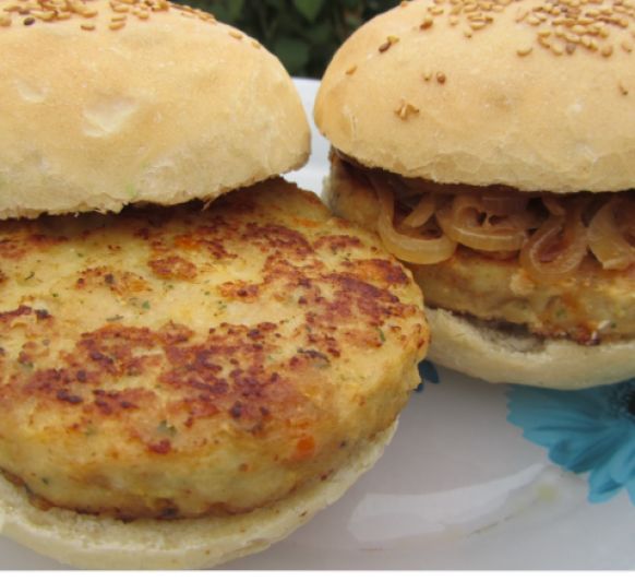 Hamburguesa de merluza y atun