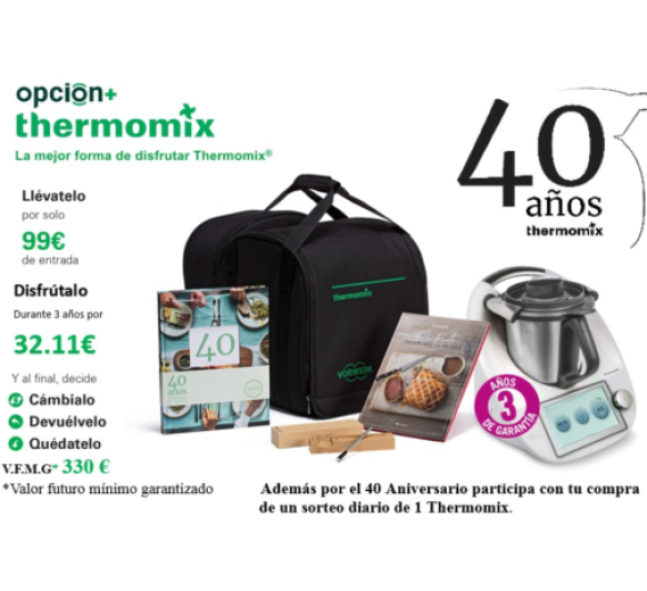 Thermomix® ️ 40 Aniversario, celébralo con nosotros, participa en el sorteo de un Thermomix® ️ al día