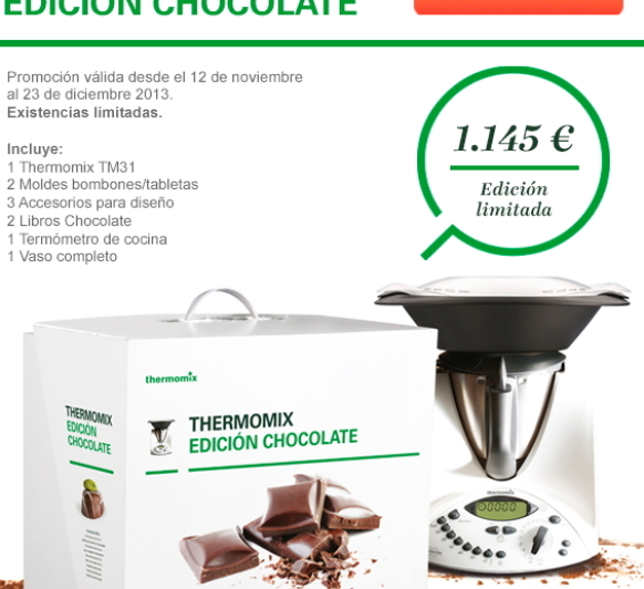 Edición chocolate de Thermomix® Unidades limitadas...hasta el 6 de Enero