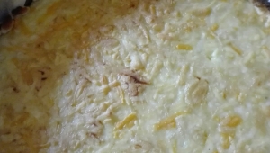 Quiche de puerros,calabacin y bacon.